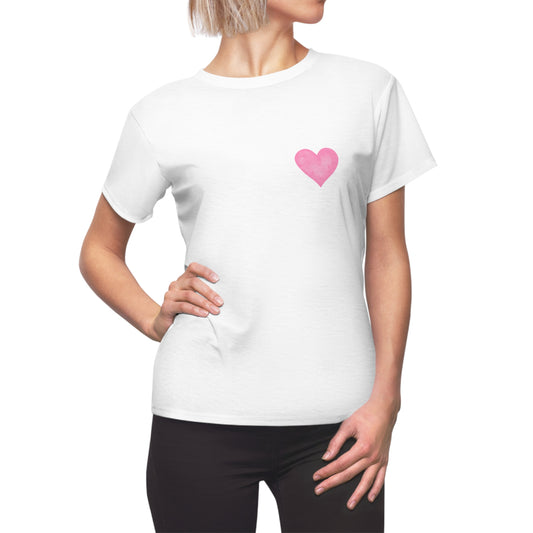 Perfect Tee Pink Heart, Women's Classic Short Sleeve T-Shirt