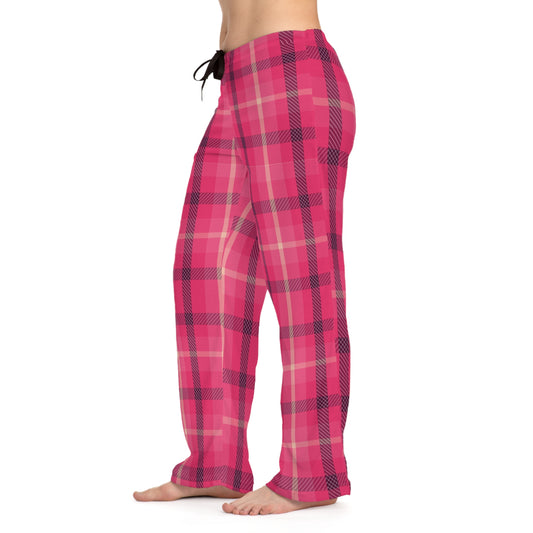 Pink & Grey Plaid Pajammy Pants