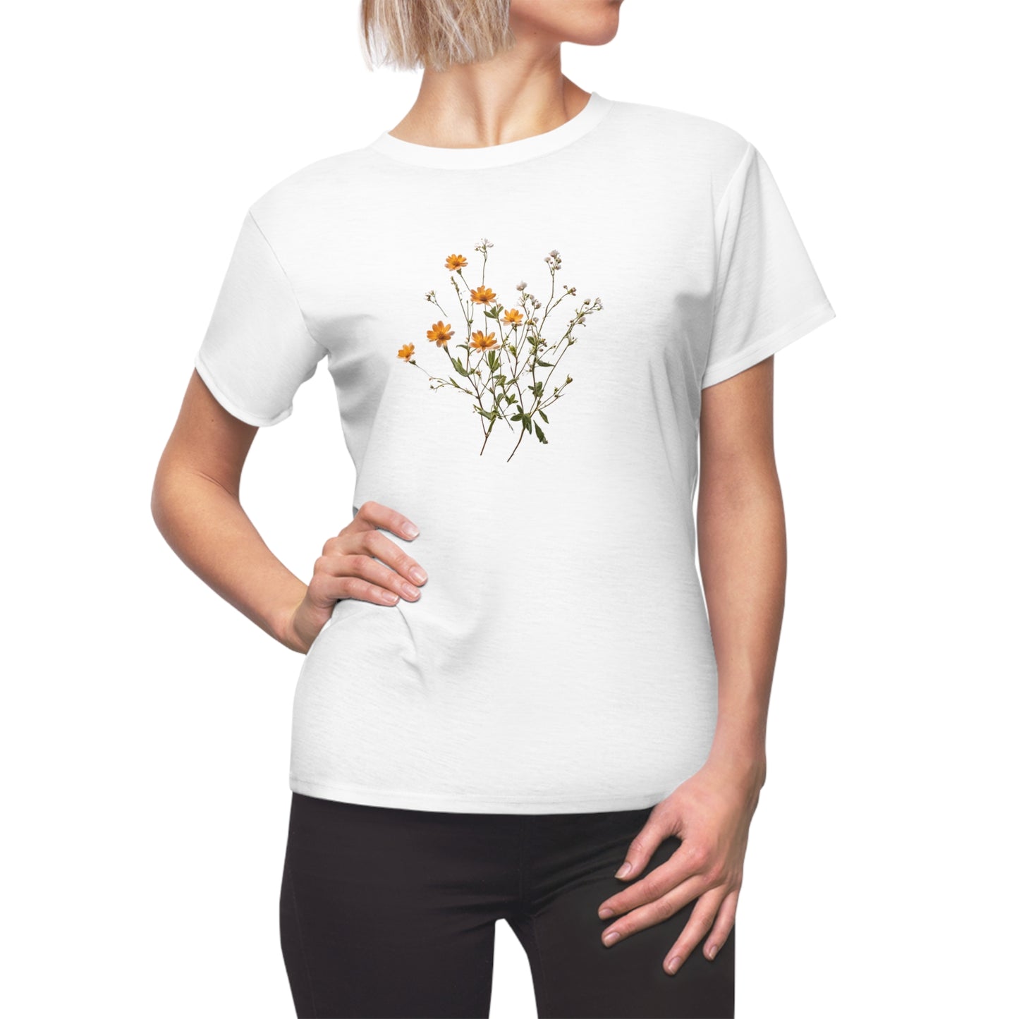 Perfect Tee Wildflowers In White Women's Classic Short Sleeve T-Shirt