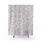 Grey And Light Grey Ornate Vine Shower Curtain