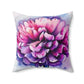 Pink And Purple Watercolor Peony Decorative Throw Pillow