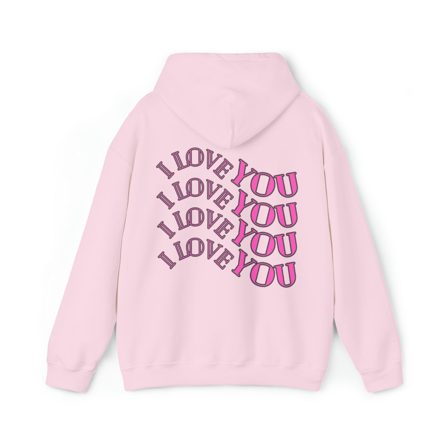 I LOVE YOU, Heavy Blend™ Hooded Sweatshirt (Available In Other Colors)