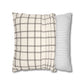 Cream And Black Check Throw Pillow Cover