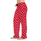 Pink Polka Dots Women's Pajammy Pants In Red