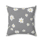 Daisies In Grey Decorative Throw Pillow