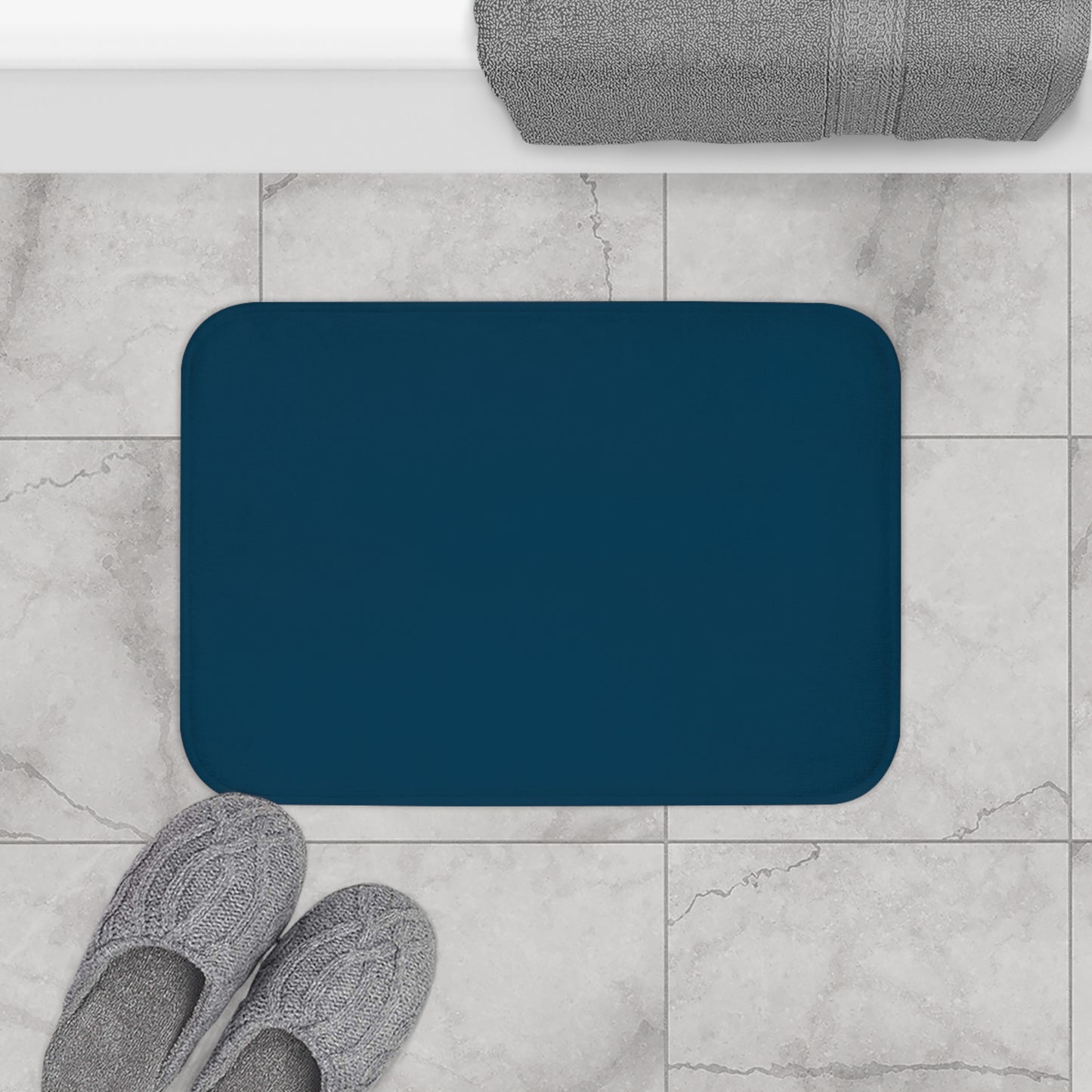 Navy Blue Bath Mat