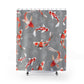 Good Luck Koi In Grey Shower Curtain