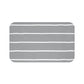 Light Grey Organic Flow White Stripe Bath Mat