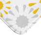 White Grey And Yellow Starburst Bath Mat