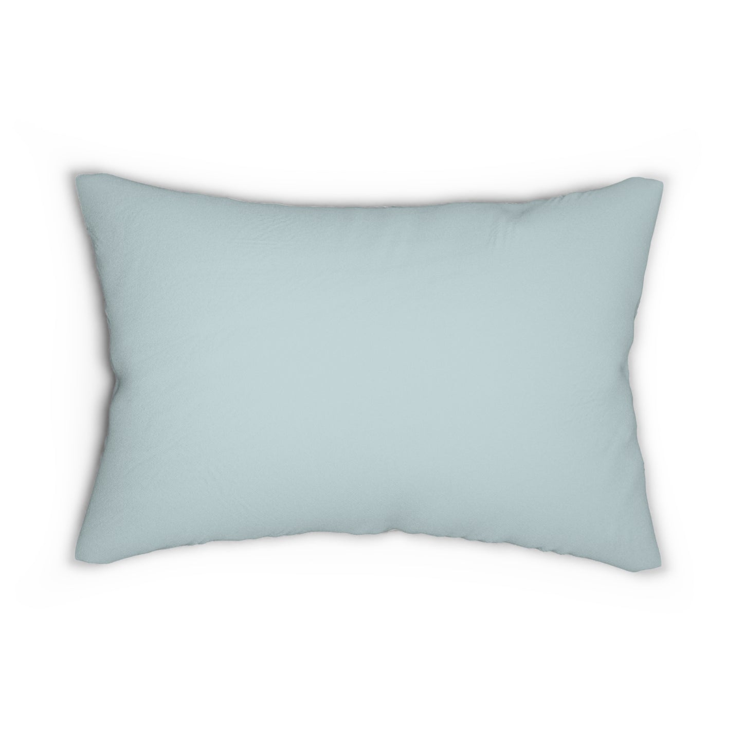 Coastal Beach Scene Blue Grey Cream Lumbar Pillow