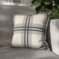 Cream And Black Box Throw Pillow Cover