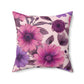 Pink And Purple Floral Decorative Throw Pillow
