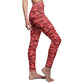 Red And Pink Camo Full-Length Leggings