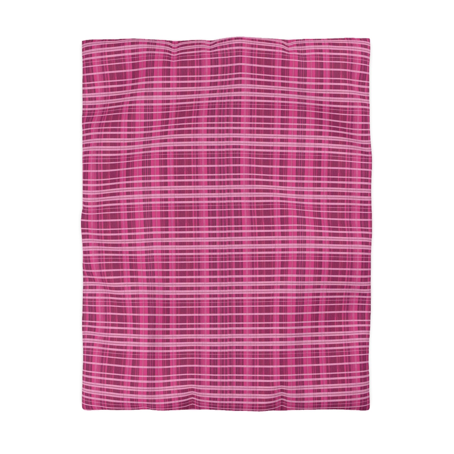 Hot Pink Plaid Duvet Cover