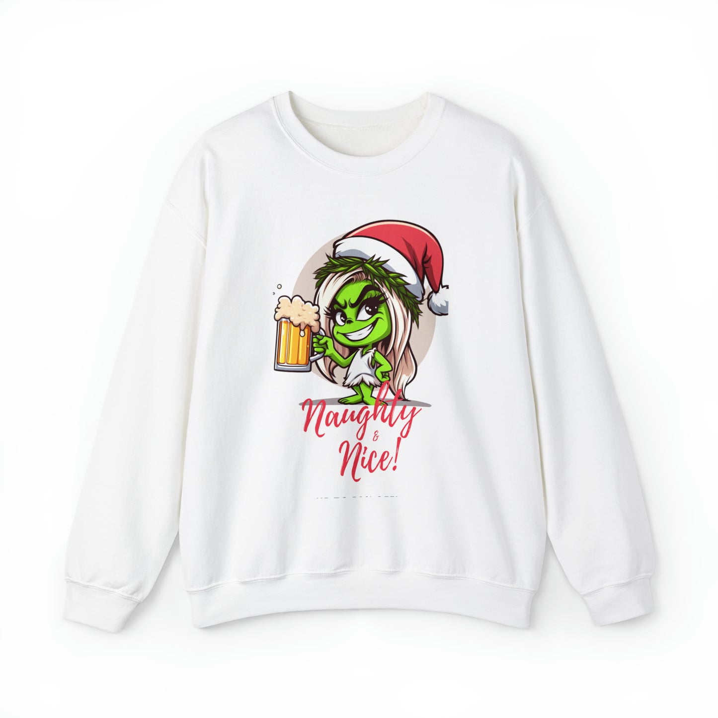 Christmas Vibes, Naughty & Nice! Grinchella, Heavy Blend™ Crewneck Sweatshirt (Available In Other Colors)