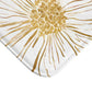 Gold And White Graphic Floral Bath Mat