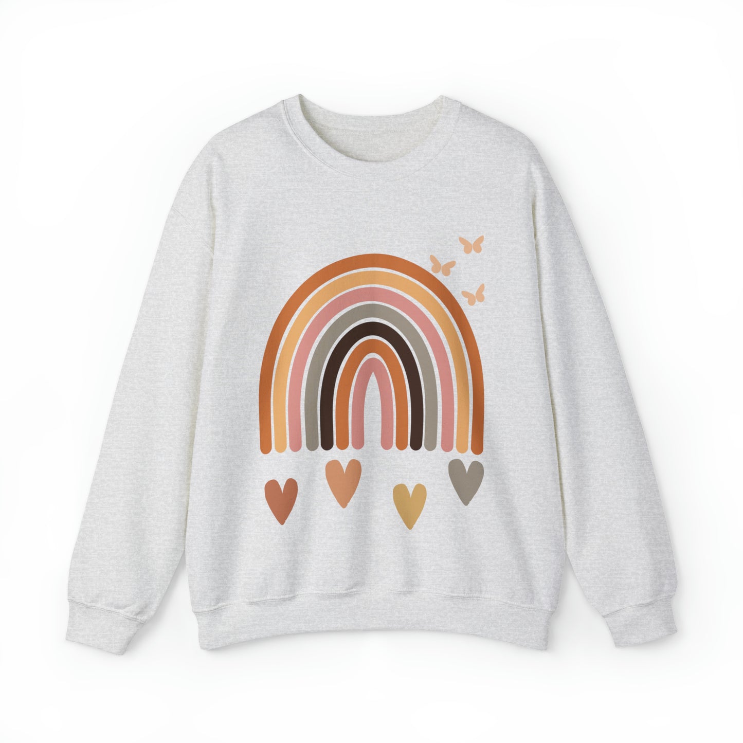 Rainbows And Butterflies, Heavy Blend™ Crewneck Sweatshirt (Available In Other Colors)