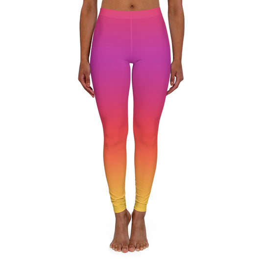 Silky Smooth Fuchsia Sunset Ombre Leggings