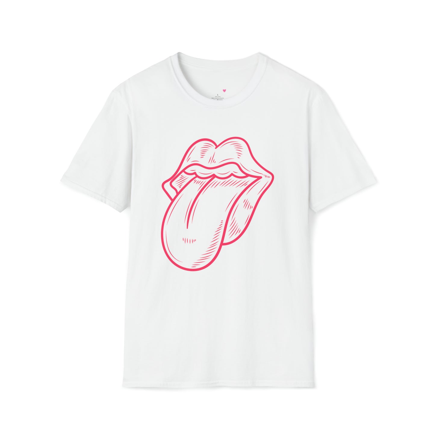 Rolling Stones' Inspired Tongue T-Shirt (Available In Other Colors) (Sizes Up To 3XL)