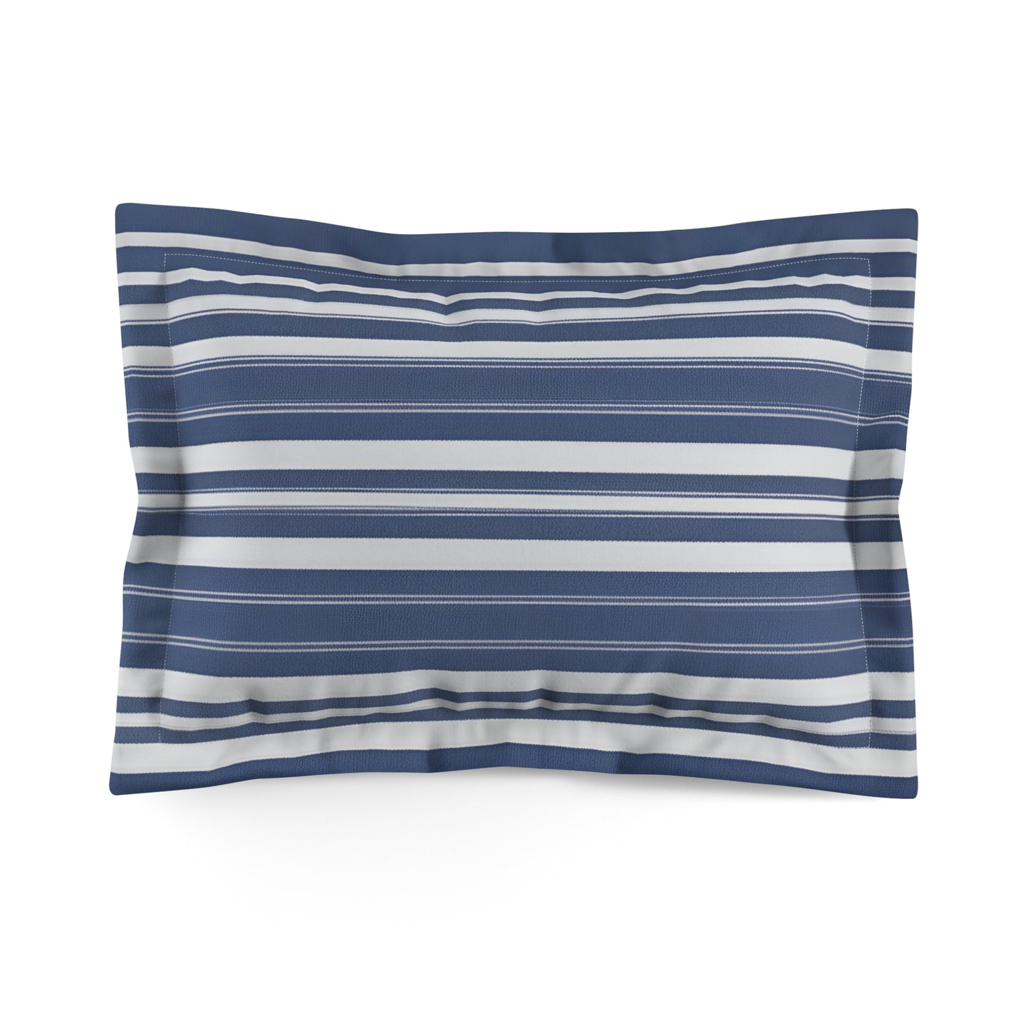 Blue And Blue Grey Striped Pillow Sham