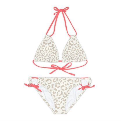 Cream Leopard Two Piece Bikini Set