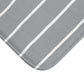 Light Grey Organic Flow White Stripe Bath Mat