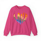 Retro Hippie Style, LOVE, Heavy Blend™ Crewneck Sweatshirt (Available In Other Colors)