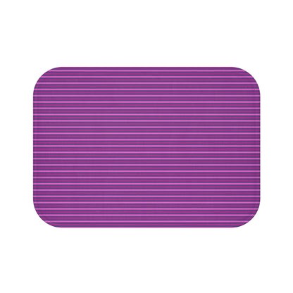 Multi Purple Striped Bath Mat