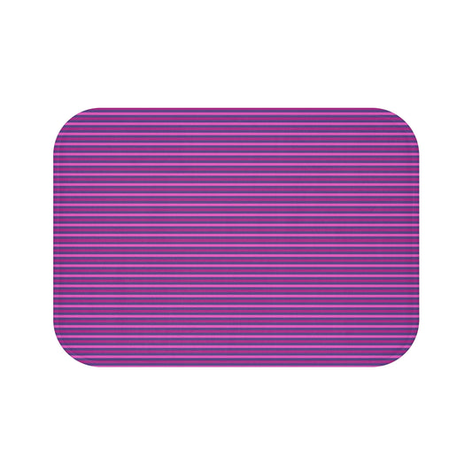 Multi Purple Striped Bath Mat