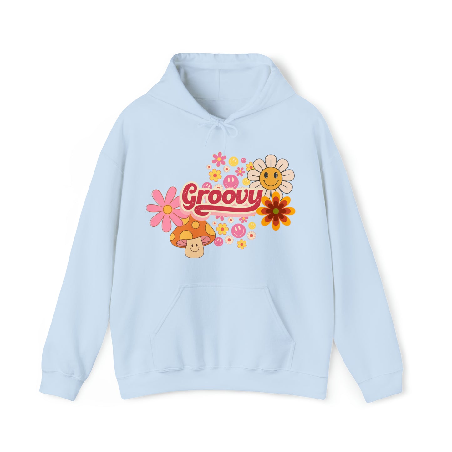 Flower Power, Groovy, Heavy Blend™ Hooded Sweatshirt (Available In Other Colors)