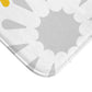 White Grey And Yellow Starburst Bath Mat