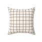 Cream And Black Check Decorative Throw Pillow