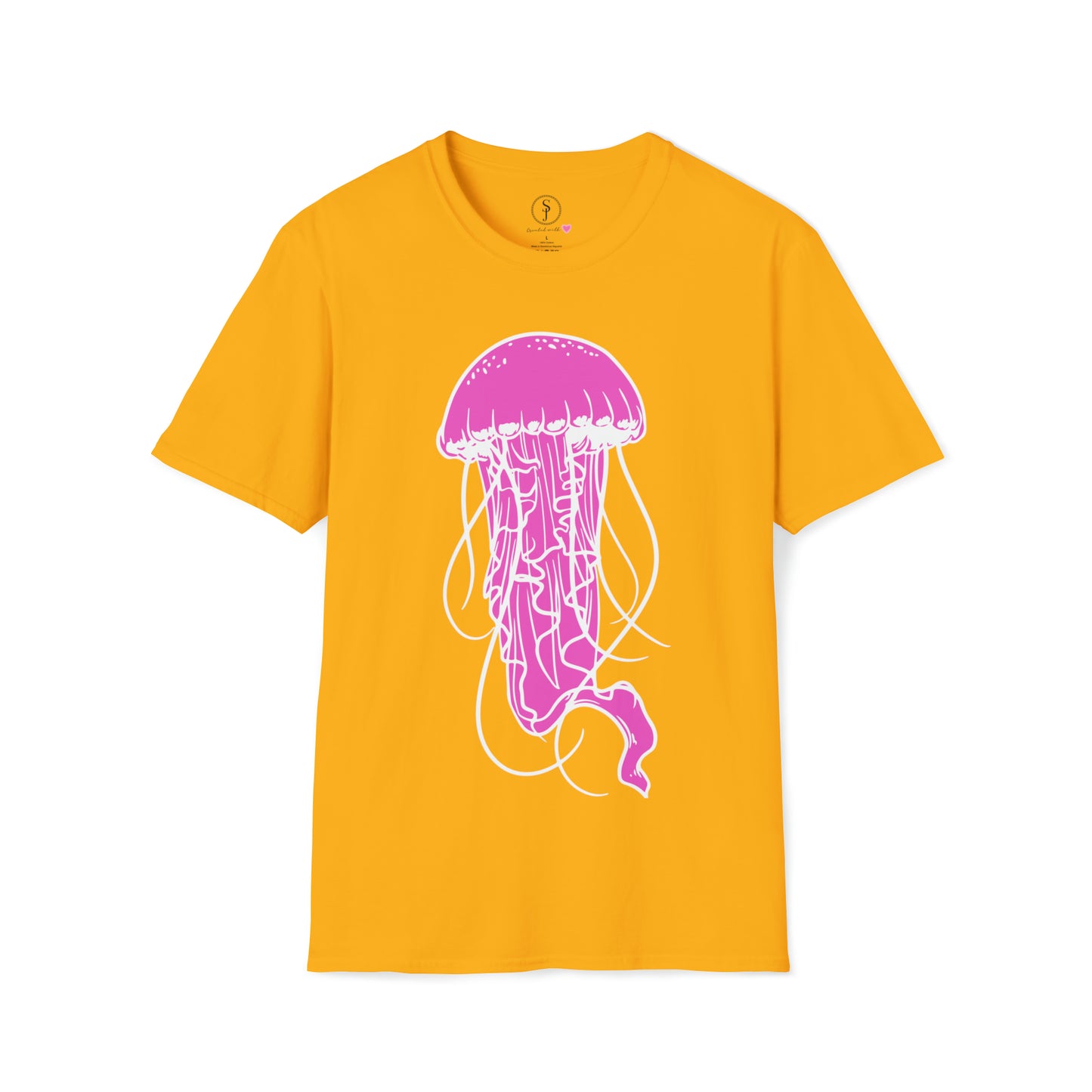 Hot Pink Jellyfish Short Sleeve T-Shirt (Available In Other Colors)