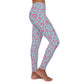 Silky Smooth Turquoise & Pink Leopard, Women's Full-Length Leggings