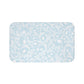 Blue And Light Grey Ornate Vine Floral Bath Mat