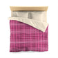 Hot Pink Plaid Duvet Cover