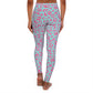 Silky Smooth Turquoise & Pink Leopard, Women's Full-Length Leggings