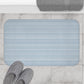 Blue And White Striped Bath Mat