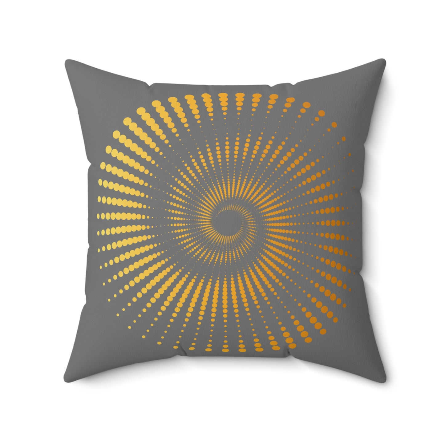 Golden Spiral In Grey Decorative Throw Pillow