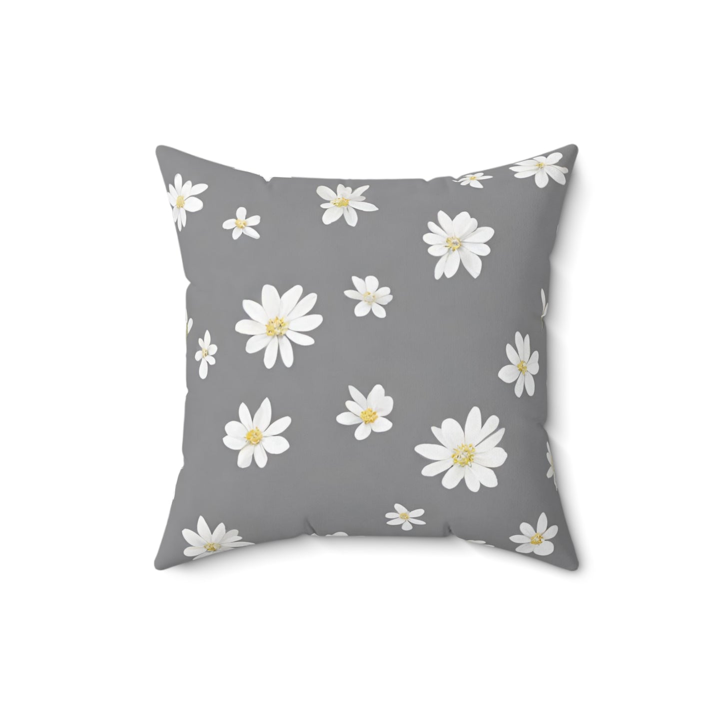 Daisies In Grey Decorative Throw Pillow