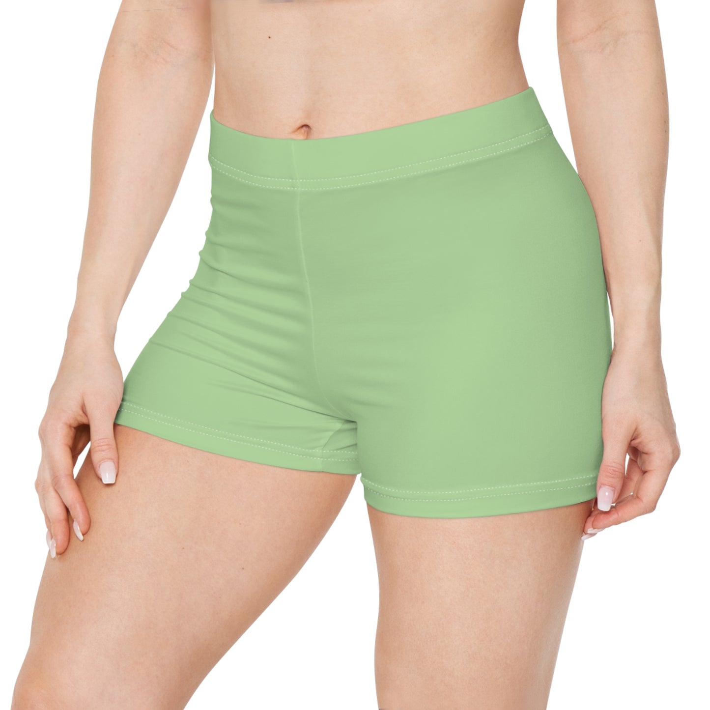 Spring Green And Pink Bite Me Cutie Booty Shorts