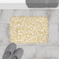 Gold And Cream Ornate Vine Floral Bath Mat