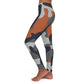 Silky Smooth Orange & Gray Leggings