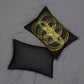 Black And Gold Modern Abstract Lumbar Pillow