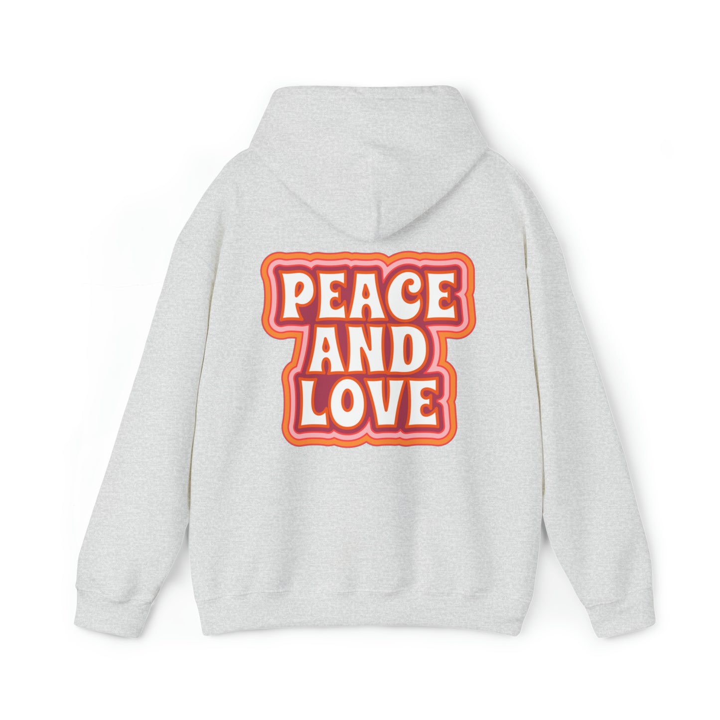 Peace And Love, Heavy Blend™ Hooded Sweatshirt