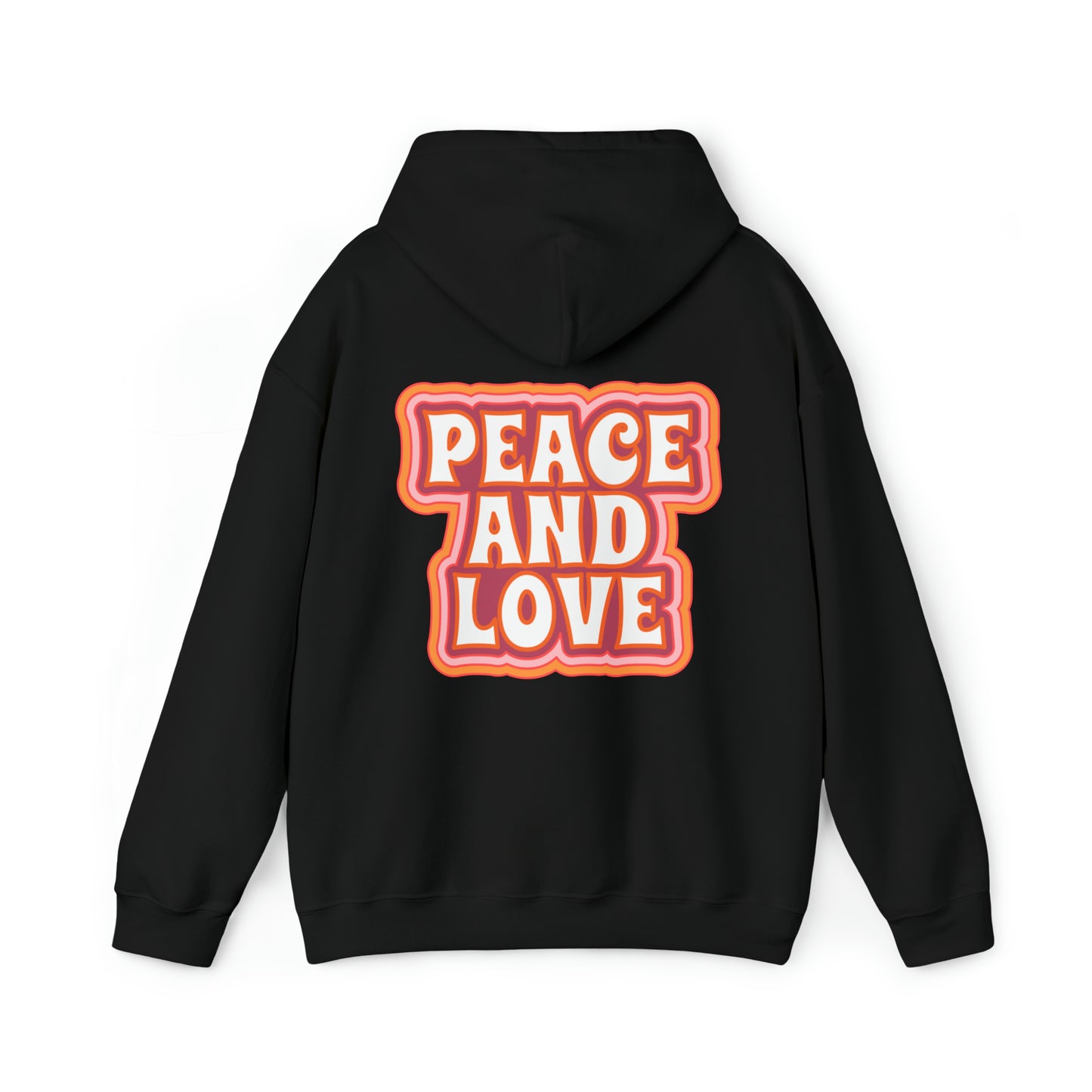 Peace And Love, Heavy Blend™ Hooded Sweatshirt