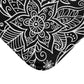 Black And Light Grey Graphic Floral Bath Mat