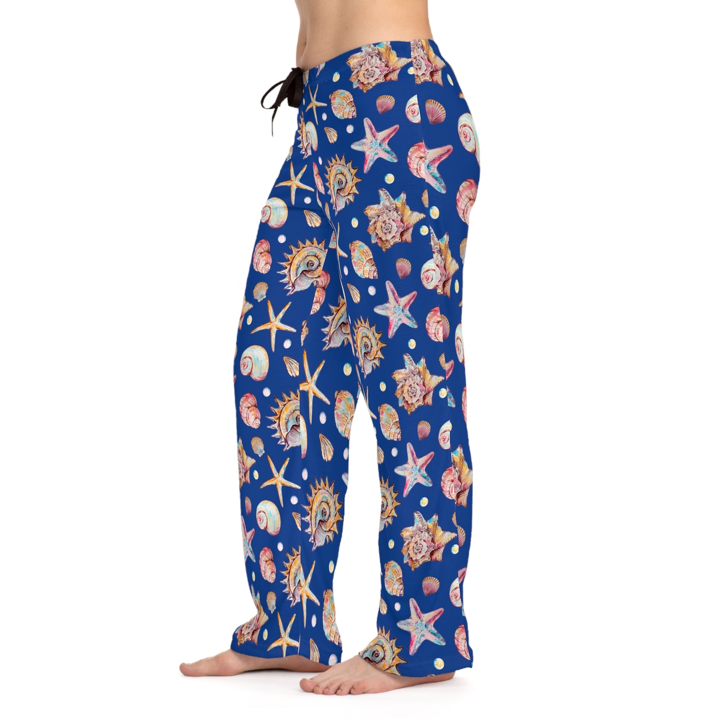 Seashells & Starfish Women's Pajammy Pants In Blue