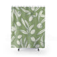 Double Olive Shower Curtain