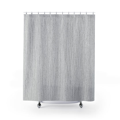 Modern Light Grey Textured Look Shower Curtain